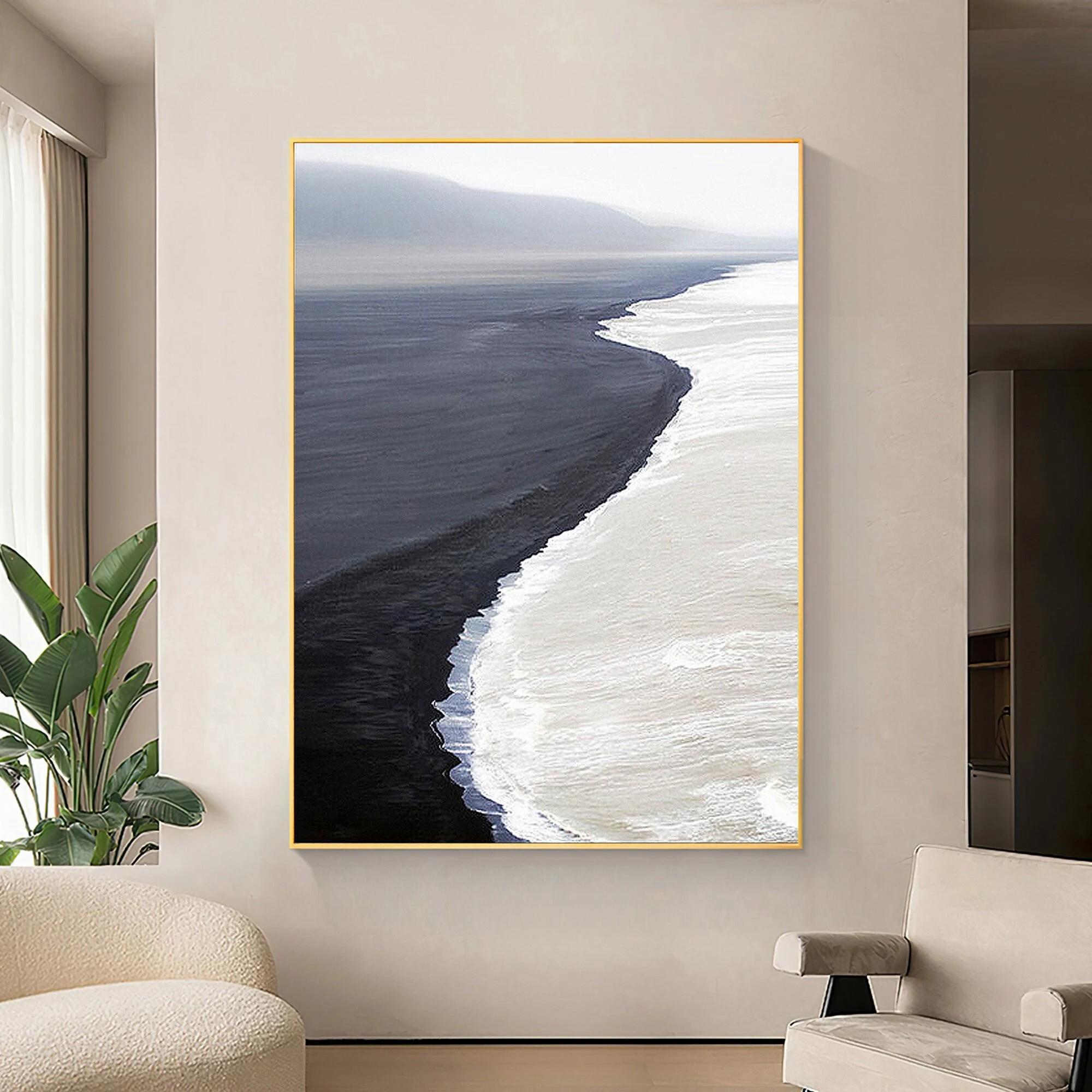 Ozean moderner baho abstrakter Sandwandkunst Minimalismus Ölgemälde